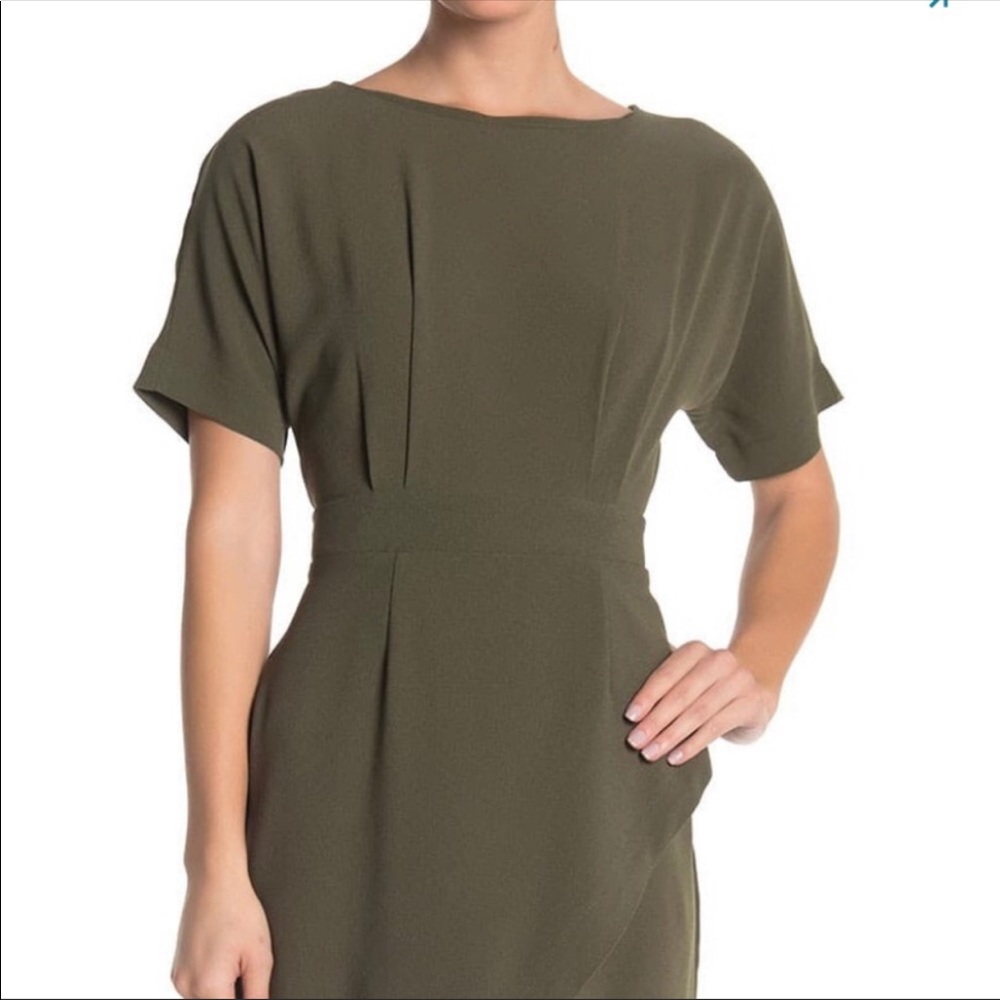 Bobeau Olive Green Short Dress, NWT - Picture 2 of 9